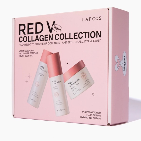 LAPCOS | Red Vegan Collagen 3-Step Set NEW IN BOX - Picture 1 of 12